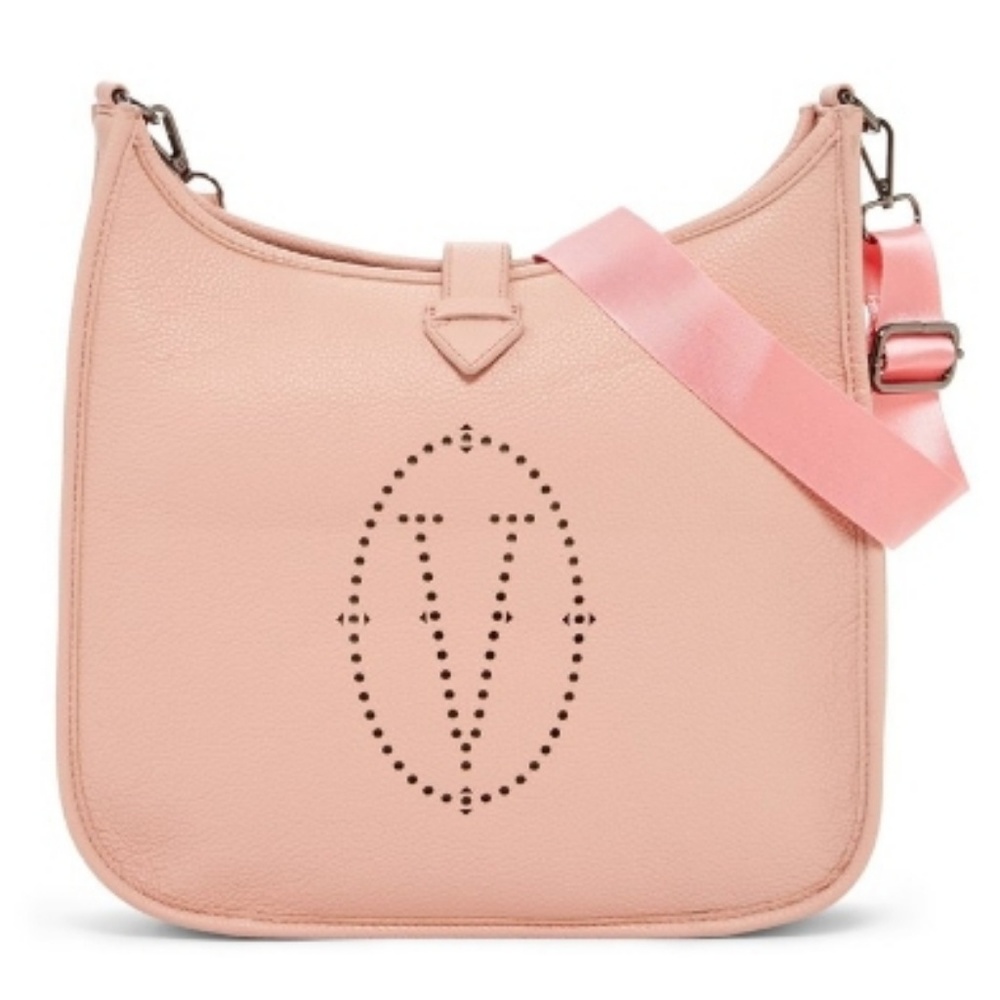 Vertigo Crossbody Shoulder Bag Purse Pink- Mauve with Pockets & Adjustable Strap